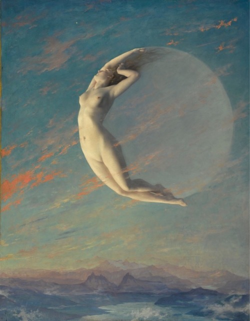 paintings-daily:‘Séléné’ By Albert Aublet, 1880