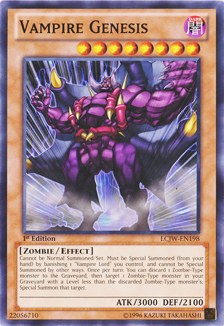 yugiohcardsdaily: Vampire Genesis“Cannot be Normal Summoned/Set. Must be Special Summoned (from your