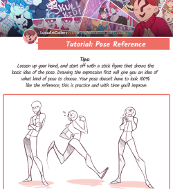 lunaartgallery:  Art Tutorial/Reference PreviewSometimes I like to do a reference page rather than a typical tutorial.  Poses or bodies aren’t the easiest thing to draw. But I do believe that with constant practice  anyone can master the human form.