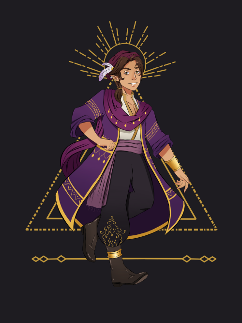 yukesart:I actually cried when Scanlan came back after the one year break, so this is his new outfit ✨