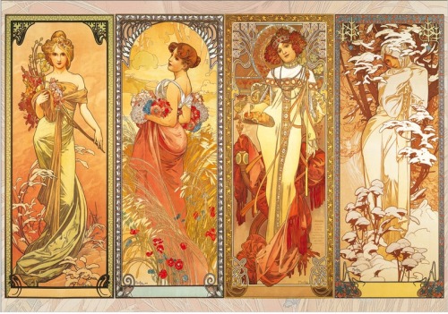 alpheratz1:  Alphonse Mucha    I really want to do some Transformers illustrations in this style… But not sure if I can do Mucha’s style justice orz
