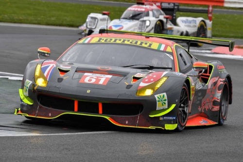 Careening through the Maggots Becketts section of Britain’s Silverstone Circuit, Clearwater Racing’s