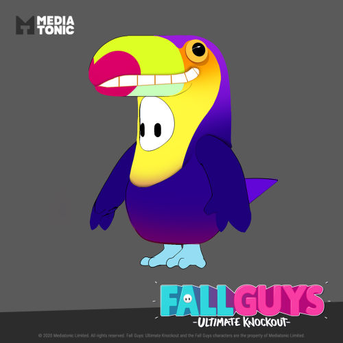 Fall Guys costume concepts. So happy to see how much people like the toucan.