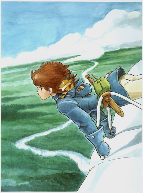 comicblah:  Nausicaä of the Valley of the Wind art by Hayao Miyazaki 