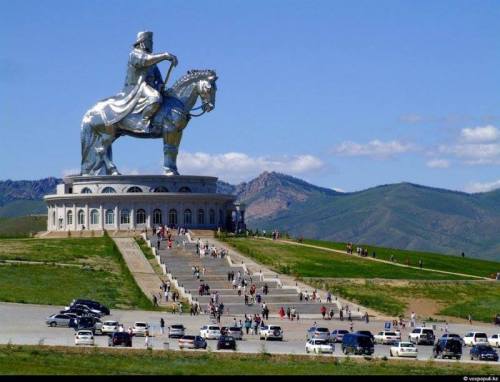 ancientorigins: The Genghis Khan Equestrian Statue in Mongolia.