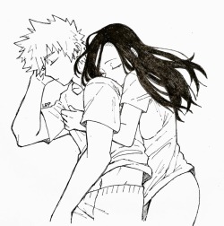 littleroundpumpkin:  Don’t mind me I was just suffering from minor Bakumomo withdrawal. I guess in my mind their relationship is mostly eating and sleeping since that’s all I ever draw them doing… (honestly goals). Bakugou is always little spoon.@transfor