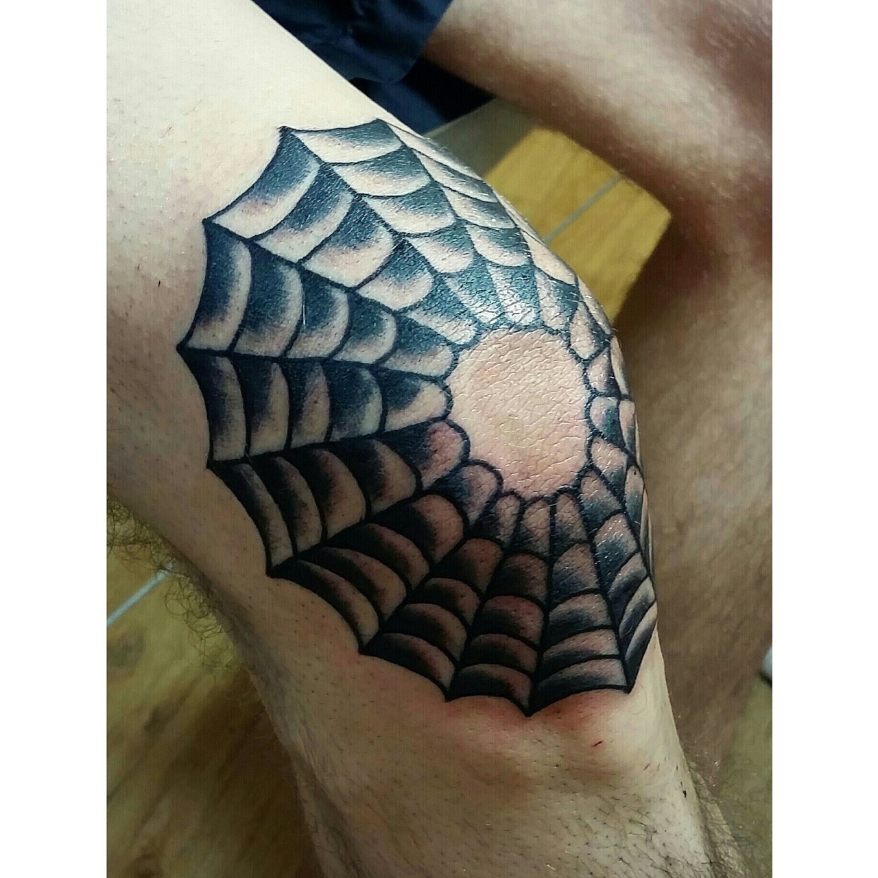 Heart spiderweb knee tattoo  Web tattoo Knee tattoo Spider web tattoo