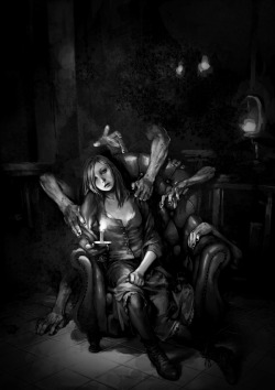 satanic-girl:   Darkness fear by ~Langewong 