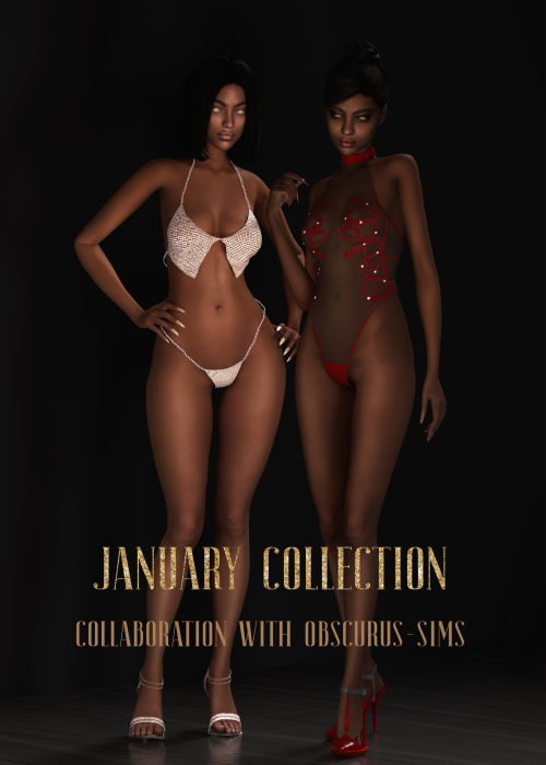 January Collection | Lingerie Set 07Collaboration with @obscurus-sims​  Check out HEREtop 