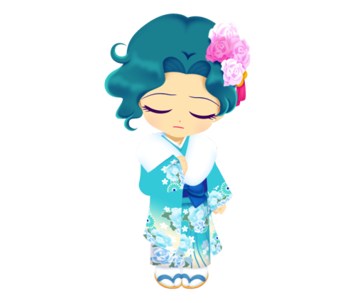 sailorsoapbox: Sailor Moon Drops - Michiru Kaioh (Kimono) Transparent PNGs