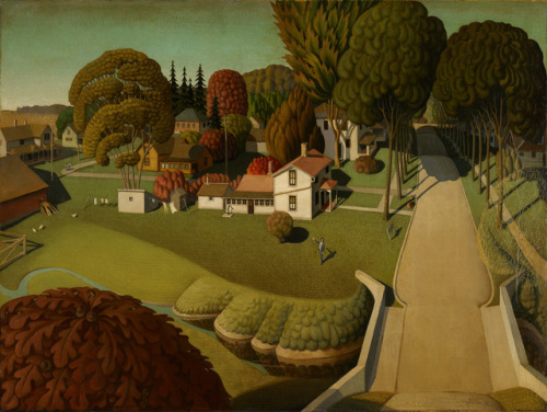 The Birthplace of Herbert Hoover, West Branch, Iowa, Grant Wood, 1931
