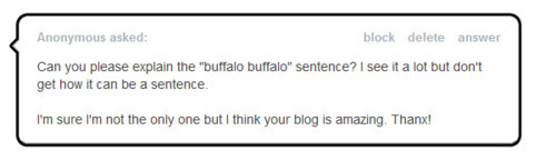 The — How "Buffalo buffalo buffalo