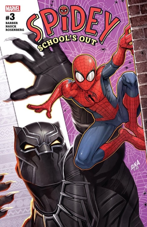 SPIDEY: SCHOOL’S OUT No.3 is out this week with this cover by me (first time drawing Black Panther!)