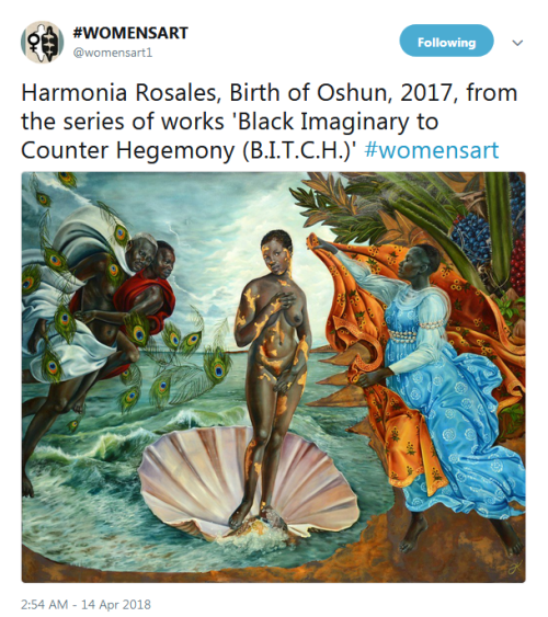 “Harmonia Rosales, Birth of Oshun, 2017, from the series of works &lsquo;Black Imaginary t