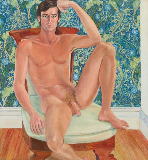 mia-paintings:Walter Finley in an Empire Chair, Sylvia Sleigh, January 1976, Minneapolis Institute o