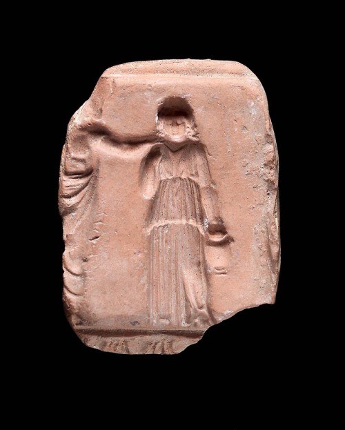 heaveninawildflower: Fragment of a terracotta mould for a small altar (Greek, 4th century B.C. ) sho