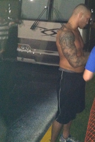 Yeah just gonna sign some autographs without a shirt, with shorts! Damn tease Orton!