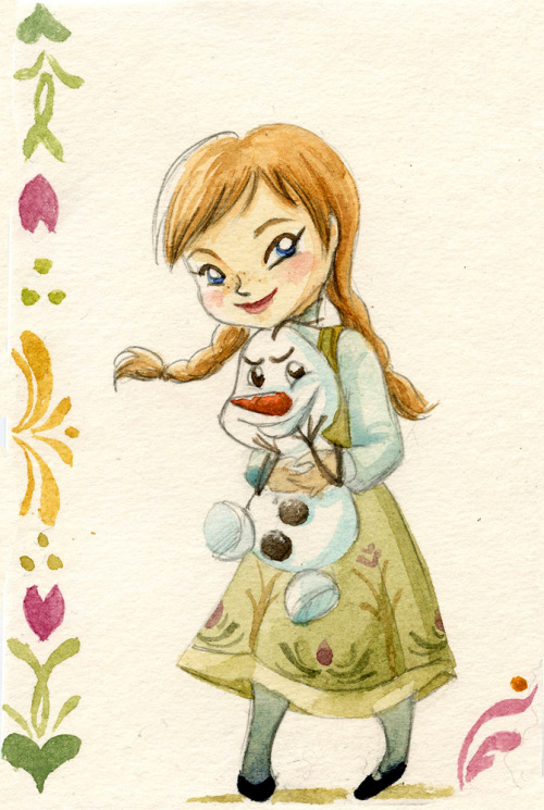 madeye01:A little Anna Card for a friend of mine ^^Anna (Frozen) © WDC