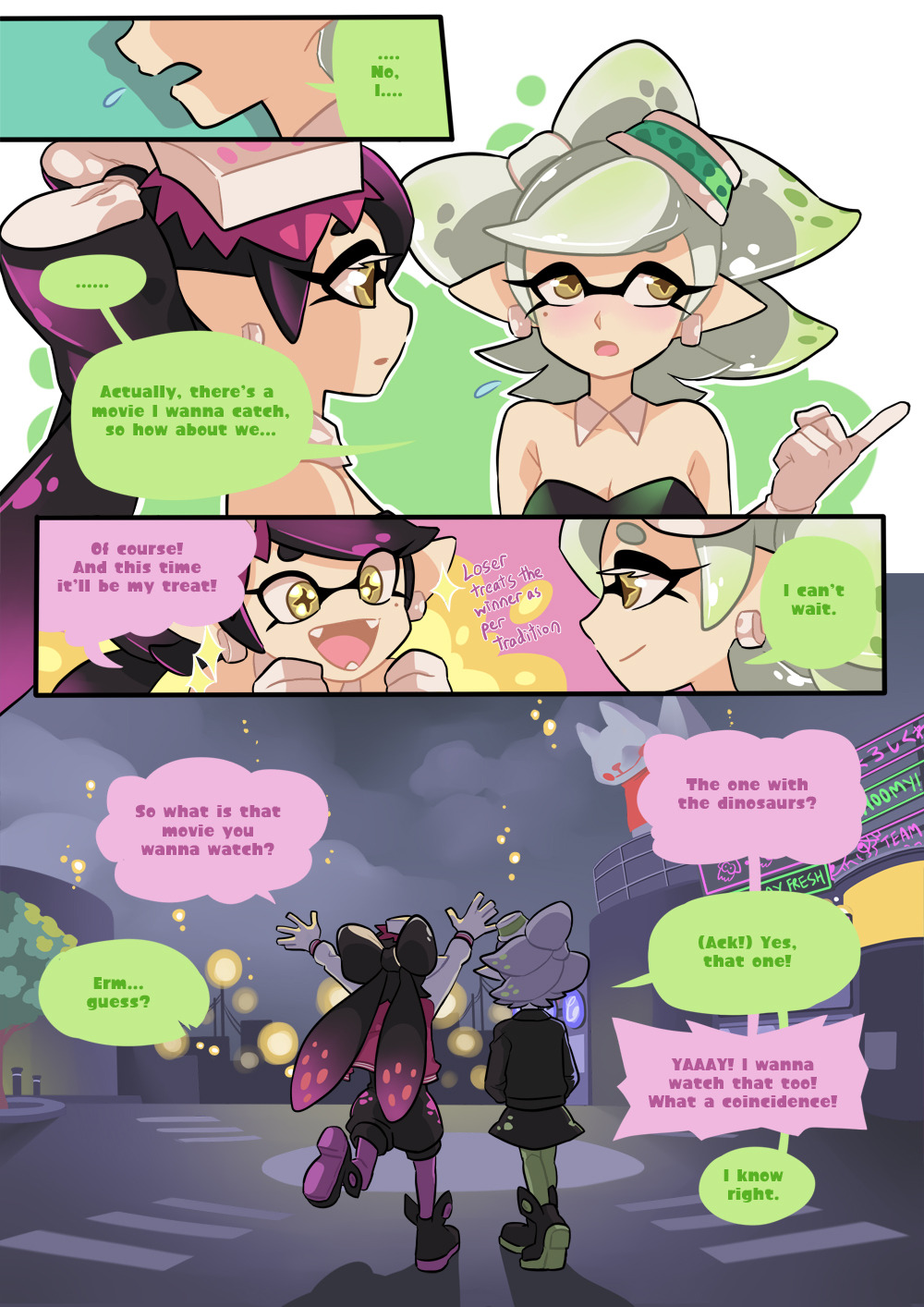 slbtumblng:  gomigomipomi:  A short comic about the recent Splatfest. (Read from