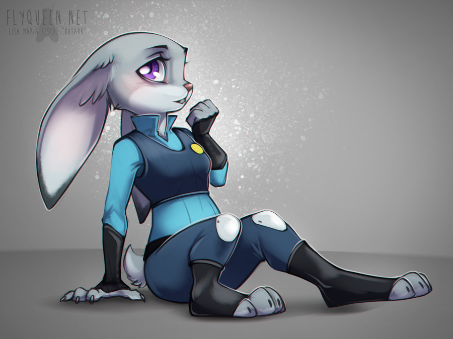 fudge-the-otter:Judy Hopps by Rotarr Pfft… I don’t have a crush on a animated
