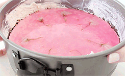 lustingfood:  Sakura Cherry Blossom No-Bake Cheesecake (x) 