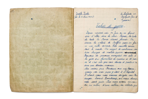 Le prime righe del diario di una ragazza francese in fuga dall'invasione nazista, 1940. #PaceDalla s