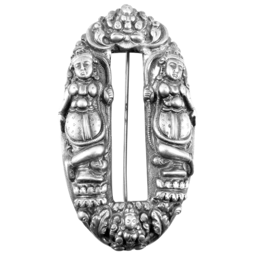Silver belt buckle. South India