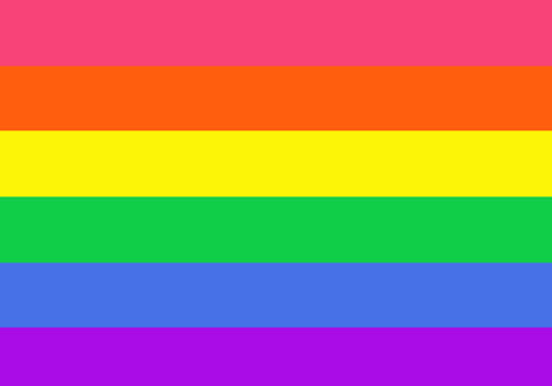 clonepa: LGBT flags using ONLY canon splatoon ink colors (minus white) here you go :)