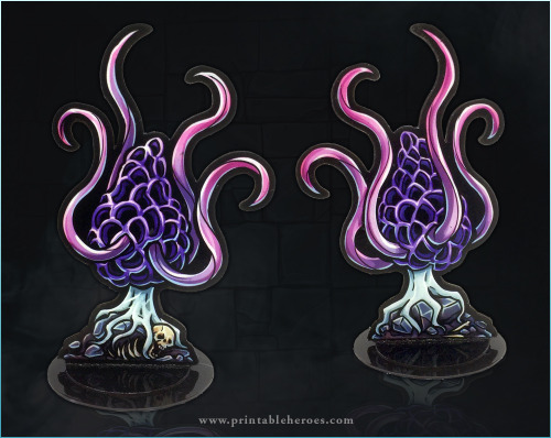 My Patrons voted for this set of fungus paper miniatures which are now available for download from m