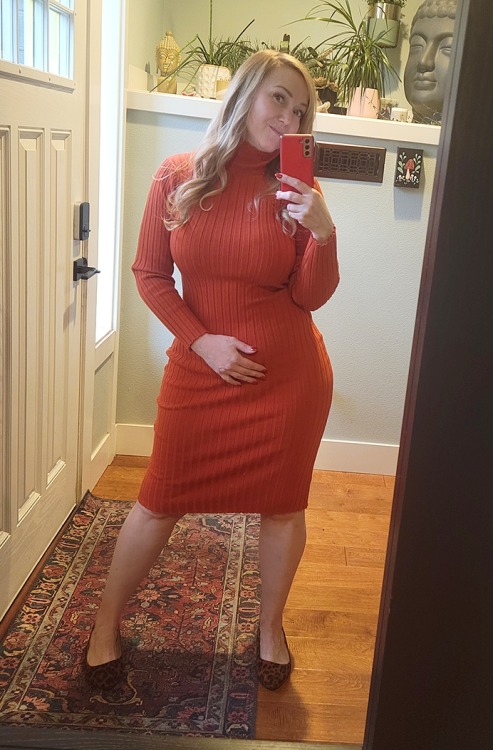 Do my curves look good in a sweater dress? [F48]