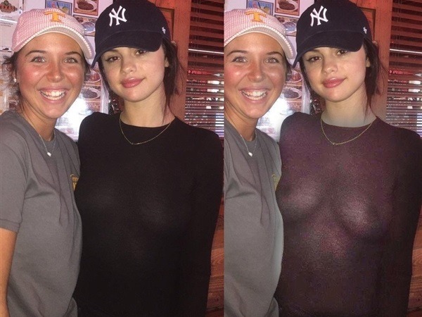 Selena Gomez See Through Shirt