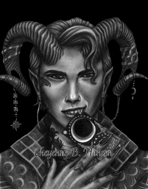  Mollymauk Tealeaf (Critical Role)Charcoal on paper11x14 