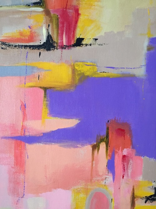 &ldquo;Campo de lavanda&rdquo; Acrylic on canvas