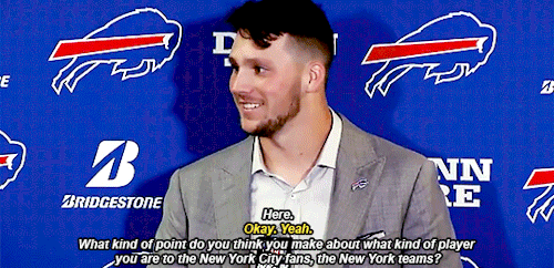 Josh Allen Speaking To The Media And Stealing Buffalo Hearts After The Bills Open The Season 2-0.