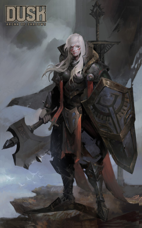 DUSK Arena of Shadows Female warrior zhihui Su https://www.artstation.com/artwork/Ka0GVx