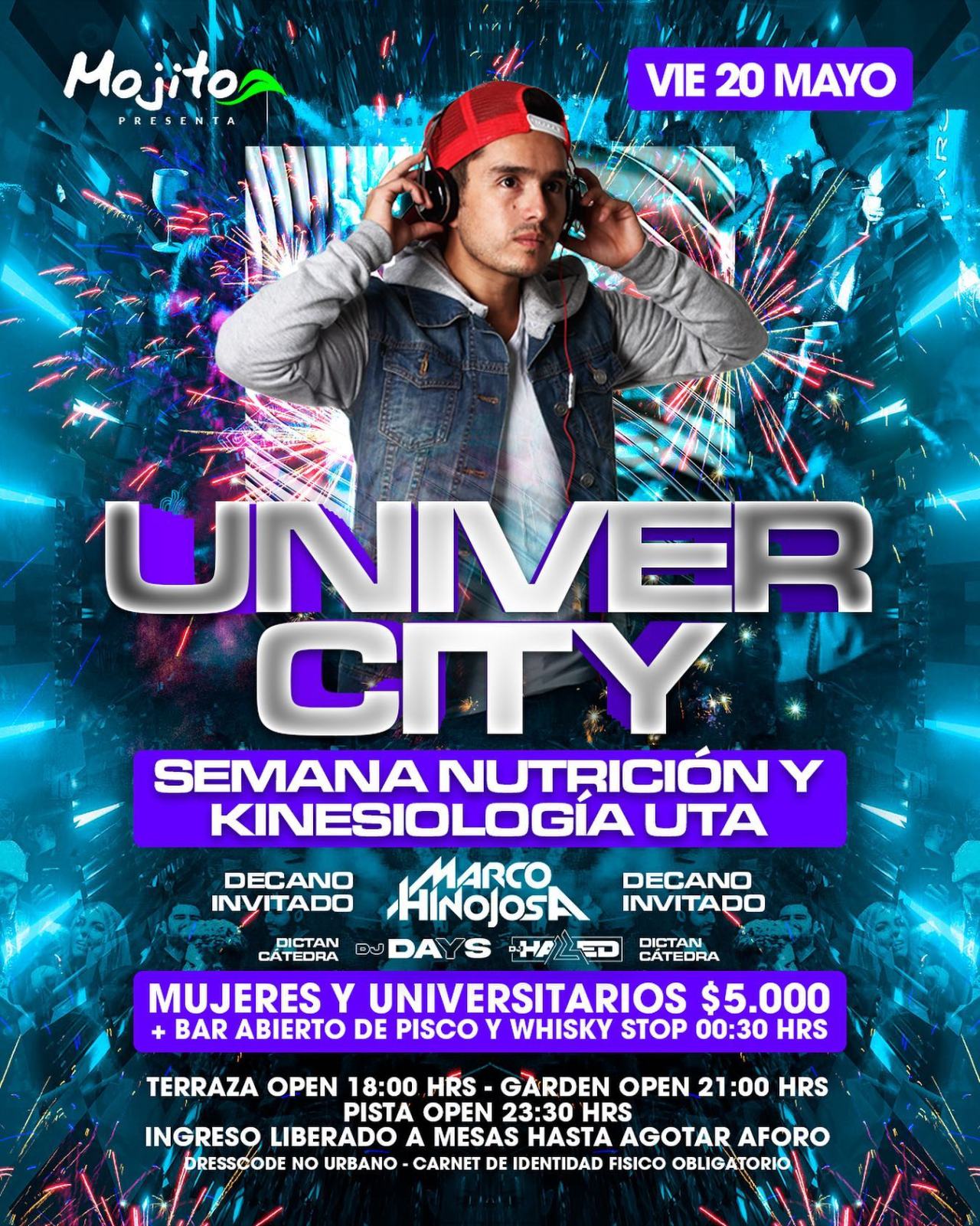 Atençaooooooo este viernes el conejo bueno @djmarcohinojosa dicta cátedra en #UniverCity de @mojitoarica 🥳👏🏼😍 todos invitados al carrete universitario de Arica 🎶💣 https://instagr.am/p/Cdu9XBAuxE4kbgIPGHDO44I6yebB4ESSb3oqAk0/