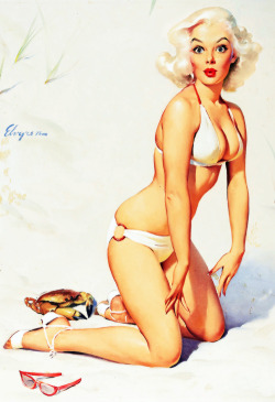 vintagegal:  Finished artwork and model pose