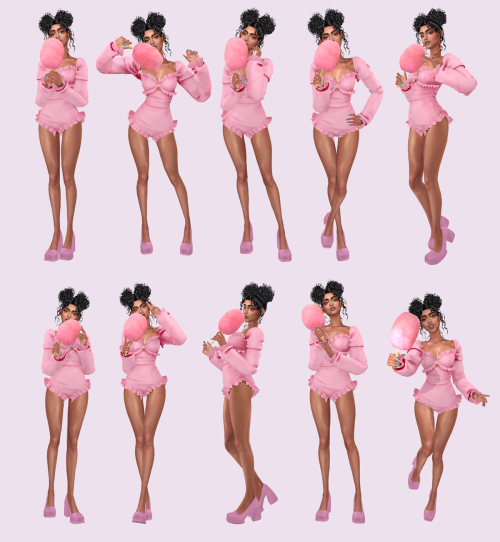 honeyssims4: HoneysSims4 [HS4] Cotton Candy Model Poses (requested)You get:10 single poses + all in 