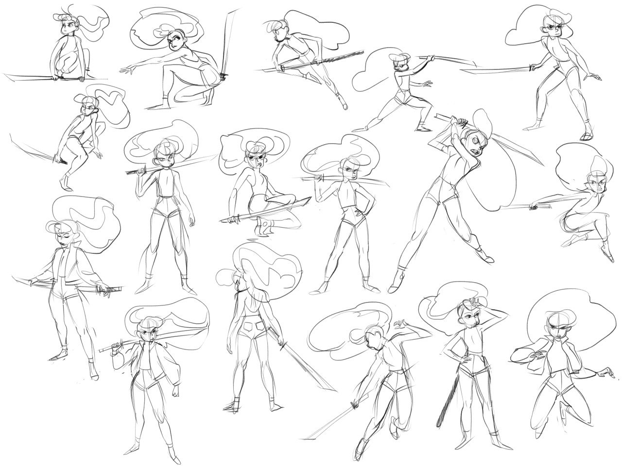 marikapaprika:  Turnarounds and character sketches for my animation project I’m