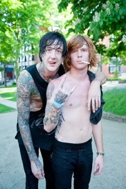 finest-of-bands:  Austin Carlile and Alan Ashby - Of Mice and Men ~Shirtless band blog