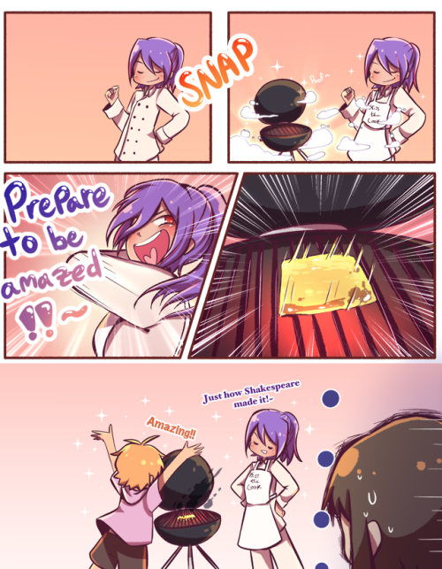 based off a headcanon that kaoru knows how to cook really elegant and fancy dishes but nothing else