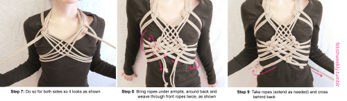 fetishweekly:Shibari Tutorial: Weave Harness ♥ Always practice cautious kink! Have your sheers rea