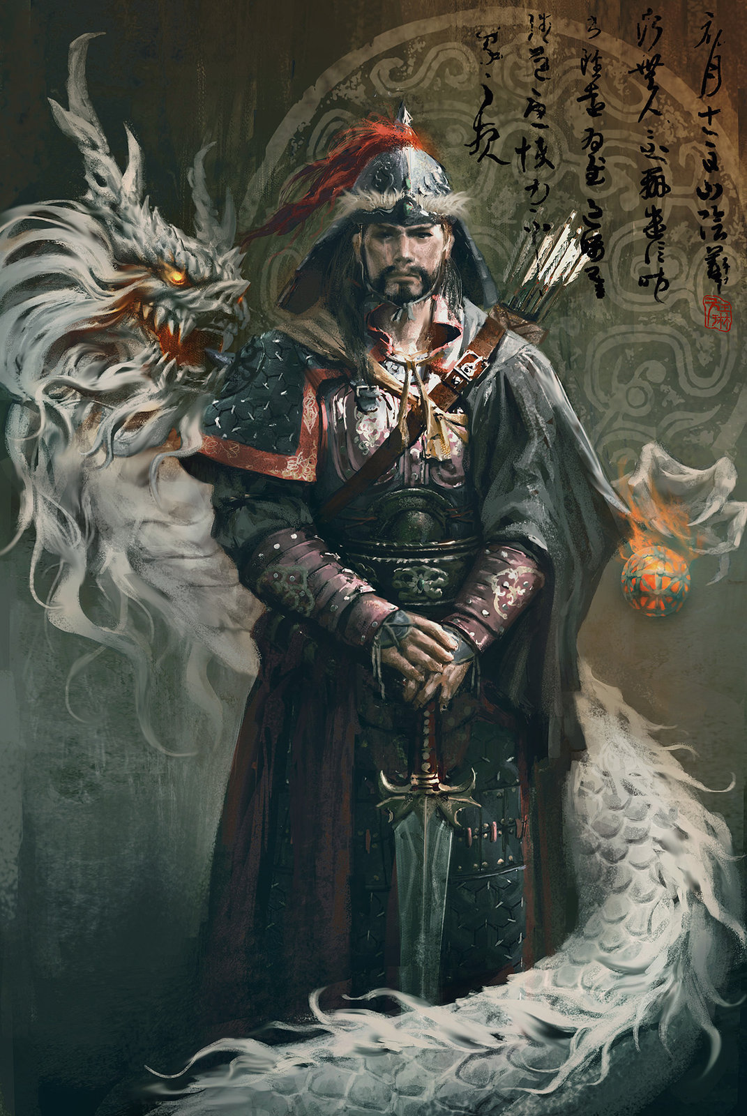 theblindninja:  Genghis Khan by   fang wanglin   “The winner has many friends,