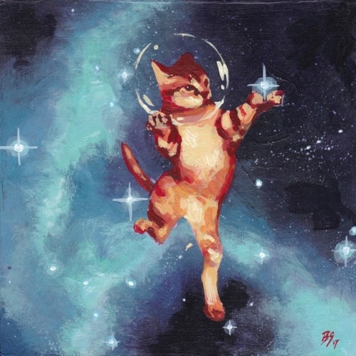 sosuperawesome: Space Cats by Bronwyn Schuster on inprnt More posts like this Oh god, it’s one