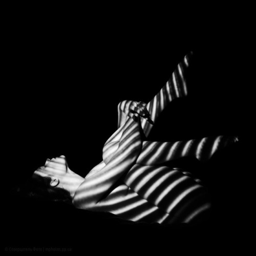 Stripes of Light (with model Marisabel) by meditativephotos, 2015