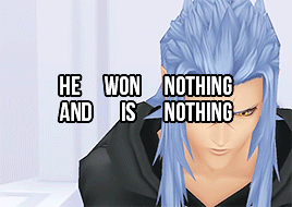 wrenhavenriverarchive: Luxord | Saix: Axel’s final moments