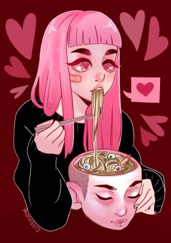 skull-ware: mothgutz:  Brain ramen 🍜 via