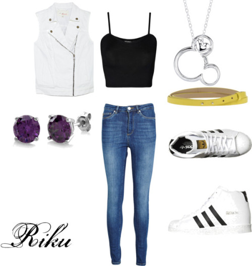 Riku Subtle Cosplay by graceykins featuring high top sneakersWearAll black top / Vince Camuto vest /