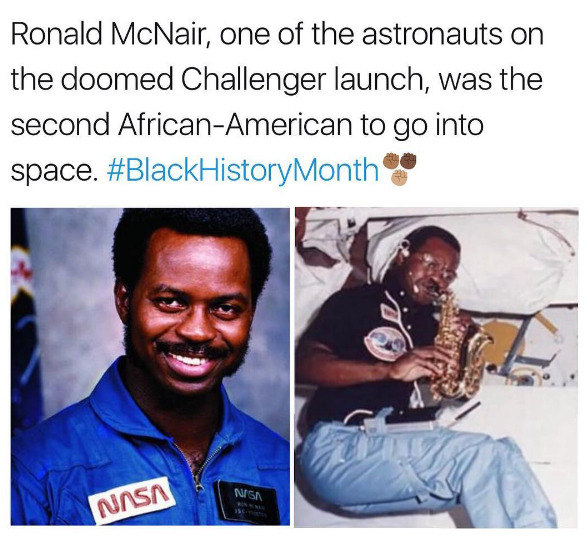 deepdickmyass:  lagonegirl:    Ronald McNair, one of the astronauts killed in the