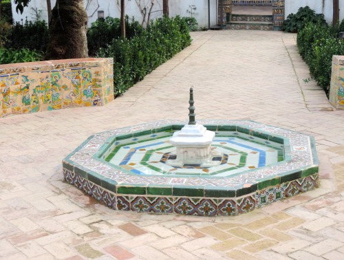 Fuente, jardín del Alcázar, Sevilla, 2016.